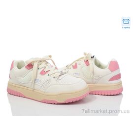 Кросівки дитячі модні Весна/осінь 662 біло-рожевий (8 пар р.31-37) "КалориЯ" недорого оптом від прямого постачальника