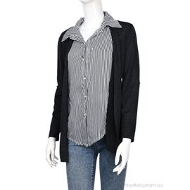 Фотография Кофта женская Весна/осень B050-1 black (L-XL) (4 шт. р.сетка L-XL) "Obuvok" недорого оптом от прямого поставщика