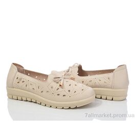 Фотография Туфли женские стильные Лето 5506-2 beige (8 пар р.38-43) "Baolikang" недорого оптом от прямого поставщика