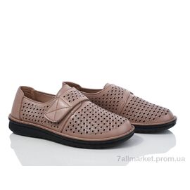 Туфлі жіночі стильні Літо G09-2 brown (8 пар р.36-41) "Baolikang" недорого оптом від прямого постачальника