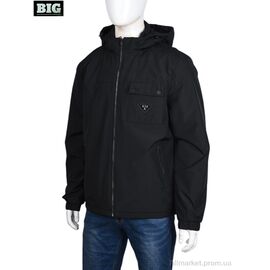 Куртка чоловіча Весна/осінь 3774-983-1 black (5 шт. р.сітка48-56) "BIG" недорого оптом від прямого постачальника