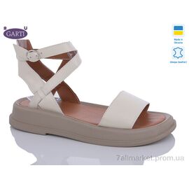Фотография Босоножки женские летние Лето 0145 беж шкіра/беж (6 пар р.36-40) "Garti" недорого оптом от прямого поставщика