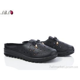 Фотография Шлепки женские облегченные Лето 0ABA01-1 black (8 пар р.38-43) "Aba" недорого оптом от прямого поставщика