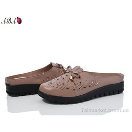 Фотография Шлепки женские облегченные Лето 0ABA01-3 brown (8 пар р.38-43) "Aba" недорого оптом от прямого поставщика