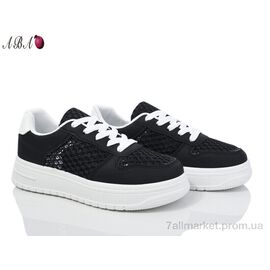 Фотография Кроссовки женские модные Лето 0ABA1-5 black (8 пар р.36-41) "Aba" недорого оптом от прямого поставщика