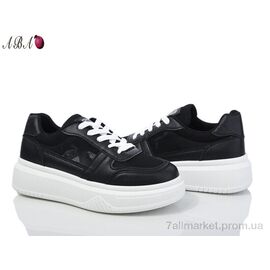 Фотография Кроссовки женские модные Лето 0ABA2-1 black (8 пар р.36-41) "Aba" недорого оптом от прямого поставщика