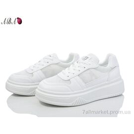 Фотография Кроссовки женские модные Лето 0ABA2-3 white (8 пар р.36-41) "Aba" недорого оптом от прямого поставщика