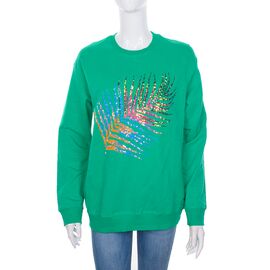 Фотография Свитшот женский 1003-4 green р.S-L "Red Hat" недорого оптом от прямого поставщика