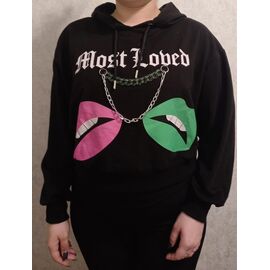 Фотография Свитер женский 0128 black р.S-L "Red Hat" недорого оптом от прямого поставщика