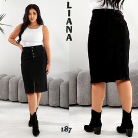 Фотография Юбка женская 187 black р.28-33 "Liana Denim" недорого оптом от прямого поставщика