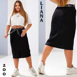 Фотография Юбка женская 200 black р.31-38 "Liana Denim" недорого оптом от прямого поставщика