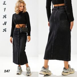 Фотография Юбка женская 247 d.grey р.25-30 "Liana Denim" недорого оптом от прямого поставщика