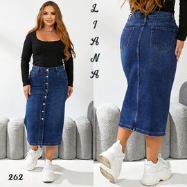 Фотография Юбка женская 262 blue р.30-36 "Liana Denim" недорого оптом от прямого поставщика