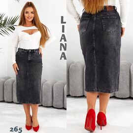 Фотография Юбка женская 265 d.grey р.30-36 "Liana Denim" недорого оптом от прямого поставщика