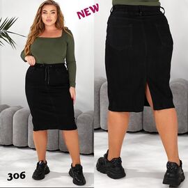 Фотография Юбка женская 306 black р.32-42 "Liana Denim" недорого оптом от прямого поставщика