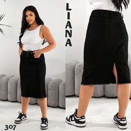Фотография Юбка женская 307 black р.31-38 "Liana Denim" недорого оптом от прямого поставщика
