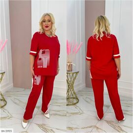 Фотография Женский костюм кофта с брюками на резнике большие размеры р.46-48;50-52;54-56;58-60;62-64 "VLADA" купить недорого от прямого поставщика