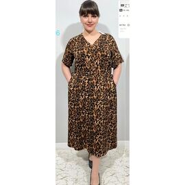Фотография Платье летнее женское CL706 brown р.2XL-6XL "BASE" недорого оптом от прямого поставщика