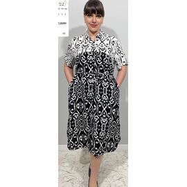 Фотография Платье летнее женское CL8505 black р.2XL-6XL "BASE" недорого оптом от прямого поставщика