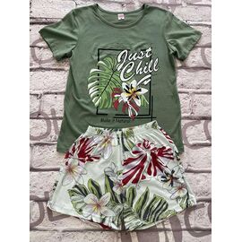 Фотография Пижама лёгкая женская DO16 khaki р.46-54 "Annet" недорого оптом от прямого поставщика