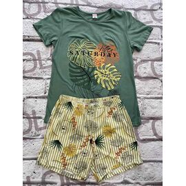 Фотография Пижама лёгкая женская DO20 khaki р.46-54 "Annet" недорого оптом от прямого поставщика