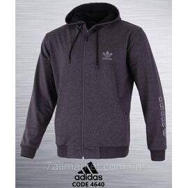 Фотография Кофта спортивная мужская на молнии с капюшоном ADIDAS  р-ры S-2XL "REMAIN"  недорого от прямого поставщика