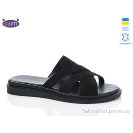 Шльопанці жіночі полегшені Літо 74 чорний замш (6 пар р.36-40) "Garti" недорого оптом від прямого постачальника