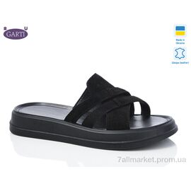 Шльопанці жіночі полегшені Літо 0174 чорний замш (6 пар р.36-40) "Garti" недорого оптом від прямого постачальника