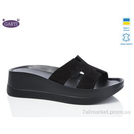 Фотография Шлепки женские облегченные Лето 0094 чорний замш (6 пар р.36-40) "Garti" недорого оптом от прямого поставщика
