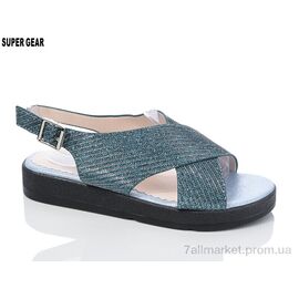 Фотография Босоножки женские летние Лето S228-7 blue (6 пар р.36-41) "Super Gear" недорого оптом от прямого поставщика