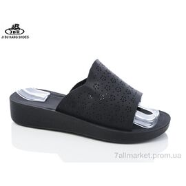 Шльопанці жіночі полегшені Літо A10-1 black (8 пар р.36-41) "Jibukang" недорого оптом від прямого постачальника