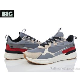 Фотография Кроссовки мужские модные Весна/осень 3980-M7518-10C (8 пар р.41-45) "BIG" недорого оптом от прямого поставщика