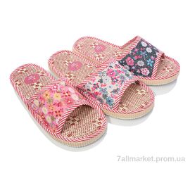 Тапки жіночі для будинку Літо A8853 mix (12 пар р.36-41) "Soylu" недорого оптом від прямого постачальника