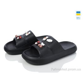Шльопанці жіночі полегшені Літо ПЖ52 чорний (6 пар р.37-42) "Inblue" недорого оптом від прямого постачальника