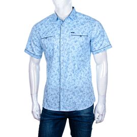 Фотография Рубашка мужская летняя A357-5 l.blue р.XL-5XL "Logaster" недорого оптом от прямого поставщика