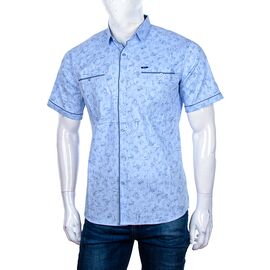 Фотография Рубашка мужская летняя A357-3 blue р.XL-5XL "Logaster" недорого оптом от прямого поставщика