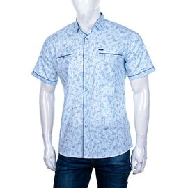 Фотография Рубашка мужская летняя A357-2 l.blue р.XL-5XL "Logaster" недорого оптом от прямого поставщика