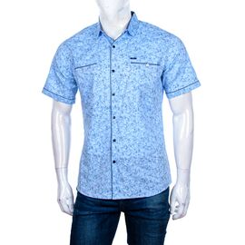 Фотография Рубашка мужская летняя A356-5 blue р.XL-5XL "Logaster" недорого оптом от прямого поставщика