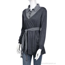 Кофта жіноча Весна/осінь B041-2 d.grey (10513) (5 шт. р.сіткаL-2XL) "Obuvok" недорого оптом від прямого постачальника