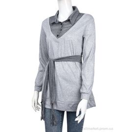 Кофта жіноча Весна/осінь B041-4 l.grey (10519) (5 шт. р.сіткаL-2XL) "Obuvok" недорого оптом від прямого постачальника
