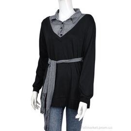 Кофта жіноча Весна/осінь B041-5 black (10520) (4 шт. р.сіткаXL-2XL) "Obuvok" недорого оптом від прямого постачальника