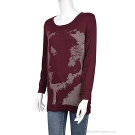 Туніка жіноча Весна/осінь B049-1 bordo (10544) (4 шт. р.сіткаOne size) "Obuvok" недорого оптом від прямого постачальника