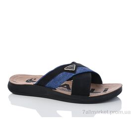 Шльопанці чоловічі пляжні Літо 51-25 чорний (6 пар р.40-45) "Oscar" недорого оптом від прямого постачальника