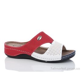 Фотография Шлепки женские облегченные Лето 411 red (6 пар р.37-41) "Sali-2" недорого оптом от прямого поставщика
