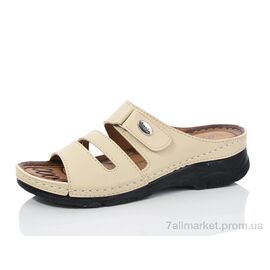Шльопанці жіночі полегшені Літо 5227 beige (6 пар р.37-41) "Sali-2" недорого оптом від прямого постачальника
