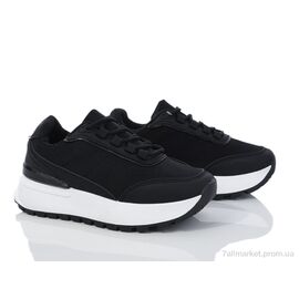 Кросівки жіночі модні Весна/осінь 177-29 black (8 пар р.36-41) "Violeta" недорого оптом від прямого постачальника