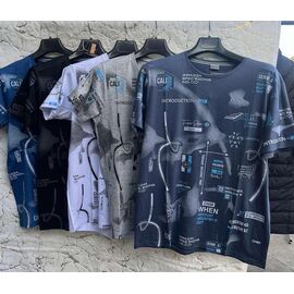 Фотография Футболка мужская LN40 mix р.56-64 "Lina" недорого оптом от прямого поставщика