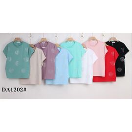 футболка жіноча KF-DA1202 mix р.54-62 "Annet" недорого оптом від прямого постачальника