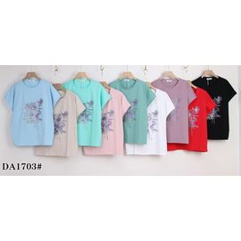 футболка жіноча KF-DA1703 mix р.54-62 "Annet" недорого оптом від прямого постачальника