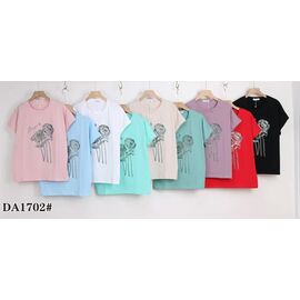 футболка жіноча KF-DA1702 mix р.54-62 "Annet" недорого оптом від прямого постачальника